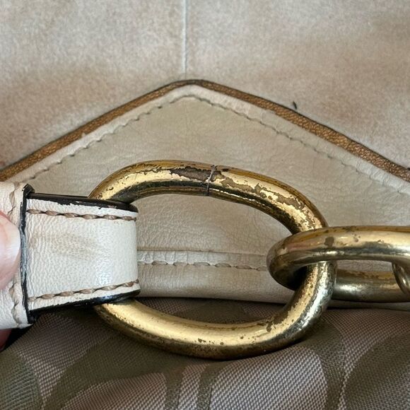 COACH SOHO CHEVRON HOBO w/MATCHING WRISTLET SET SUEDE LEATHER 2005 3664 GVUC - Picture 16 of 17